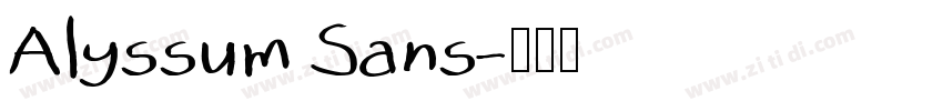 Alyssum Sans字体转换